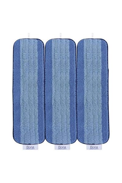 Generic BONA 3-Piece Microfiber Mop Pad for Multi-SurfFloors Blue AX0003608