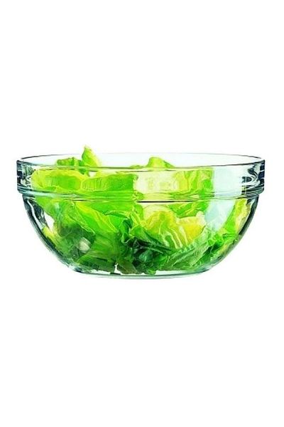 Generic وعاء سلطة فاخر من الزجاج المقسّى من لومينارك، شفاف، 20 سم، M0092(73112)