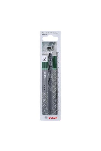 Generic مثقاب معدني بوش HSS-R بحافة إزميل رمادي داكن 8 × 117 مم JE2 609 255 017