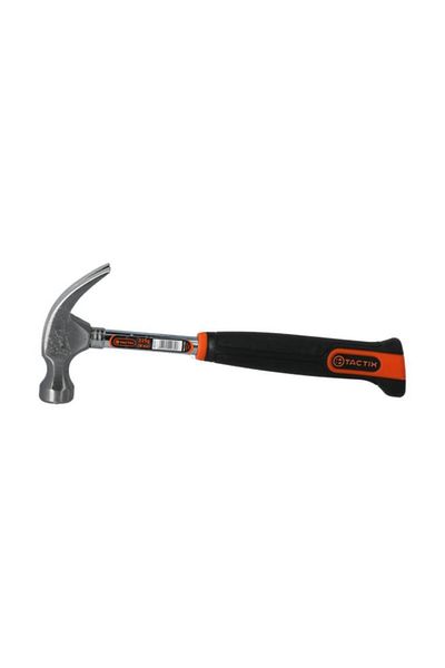 Generic Tactix Forged Steel Tabular Claw Hammer with Non-Slip Bimaterial Handle Black and Orange