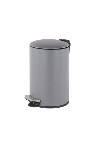 Generic HONEY BEE High-Quality and Durable Round Pedal Bin Matte Grey 12 Liter HDB-20001B
