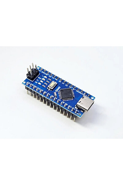 Sensör Modül Arduino Nano Klon Ch340 Chipli - Type C Bağlantı, Lehimlenmiş Ha...