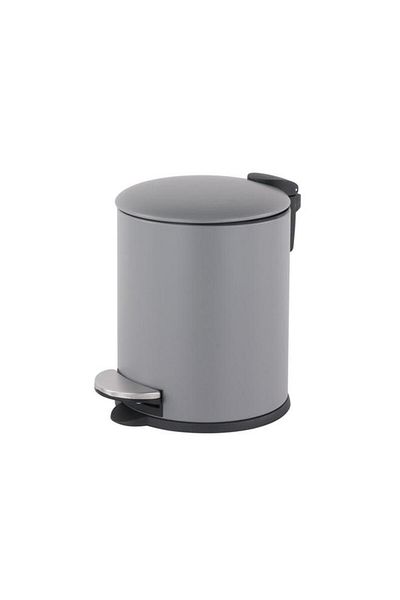 Generic HONEY BEE High-Quality and Durable Round Pedal Bin Matte Grey 5 Liter HDB-20001G