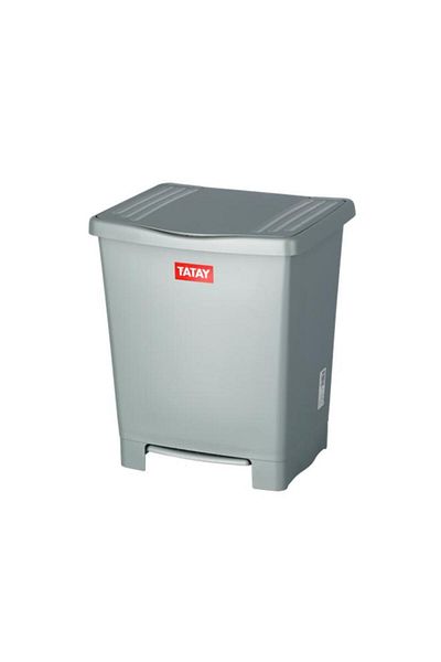Generic TATAY Rectangular Shaped Pedal Bin Grey 23 Liter