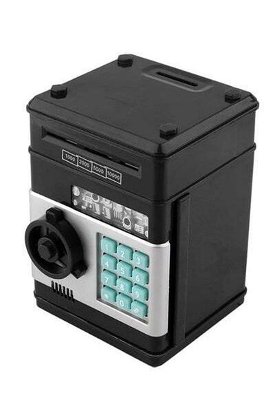 HALAMODO Kids Electronic Money Safe Box Password Saving Bank ATM for Coins and Bills