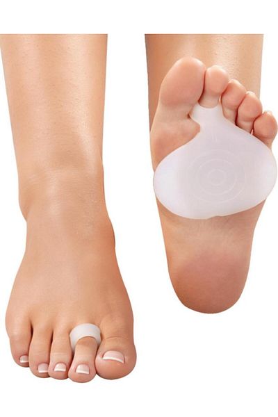 jetfast 2 Pairs Silicone Metatarsal Ring Forefoot Finger Support Protection Pad