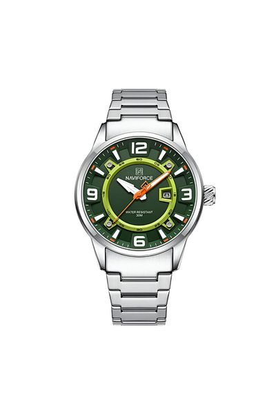 Naviforce Men’s Luxury Quartz Stainless Steel Watch – Waterproof, Classic Analog Design, Date Display