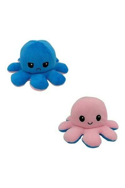 HALAMODO 1-Piece Double-Sided Flip Octopus Plush Toys 20cm