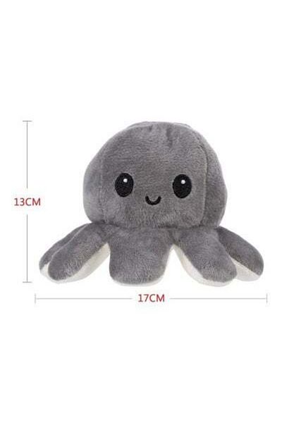 HALAMODO Reversible Octopus Plush Toy Cute Expressions Attractive Durable Premium Quality 17x13cm