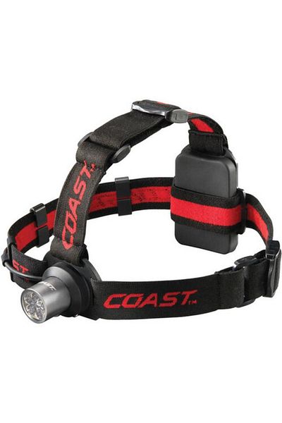 Generic مصباح أمامي LED Coast HL5 بقوة 175 لومن مع خوذة صلبة باللونين الأسود والأحمر TT7041CP