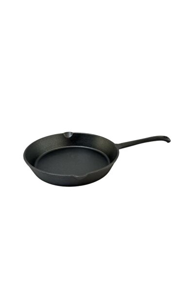Generic PARFAIT Ergonomic Handle Round Cast Iron Skillet Frying Pan Black 41.5 x 25cm XG72A