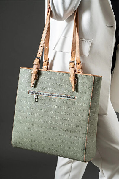 Just Polo حقيبة يد نسائية كبيرة الحجم من تاش مناسبة للتنسيقات اليومية مقاس 31...