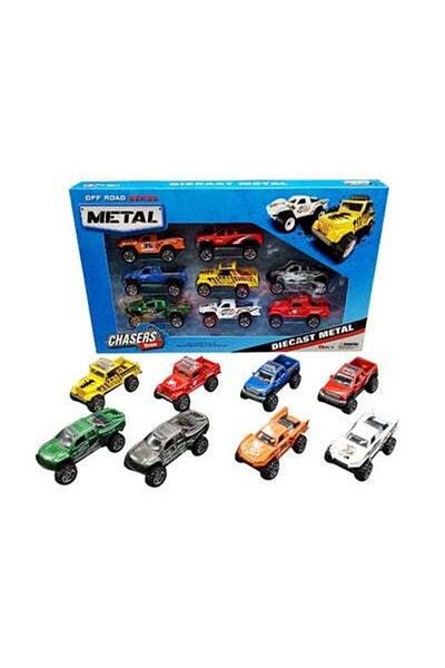 HALAMODO 8-Piece Die Cast Car Set Shock And Impact-Resistant Rubber Tires Multicolored