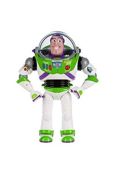 HALAMODO Disney Advanced Talking Buzz Lightyear Action Figure- White/Green/Purple