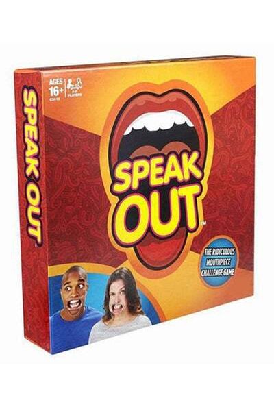 HALAMODO Speak Out Game With Mouthpieces Easy And Interesting Multicolored 6.3x26.7x26.7cm