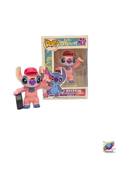 Lilo & Stitch Stitch figurine, ANGMAD, figurine size: 7x5cm, made of plastic, BPA free, pink-red multi