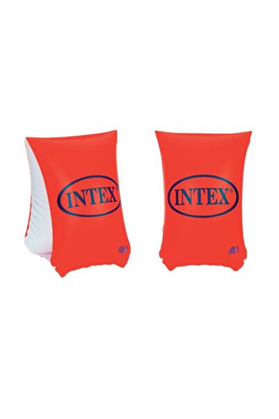 Generic INTEX Inflatable Swimming Arm Band Orange and White 12 x 6inch 58641
