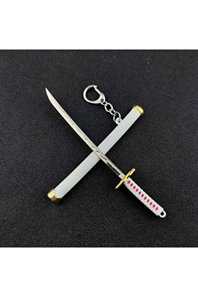 Choice K769-white Mini Roronoa Zoro Samurai Sword Keychain Anime Plastics Scabbard Key Chain Ring Katana Bu