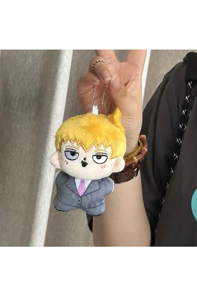 BANDAI 04 12cm Plush Doll Mob Psycho 100 Keychain Jujutsu Kaisen Stuffed Toys Cute Anime Peripheral Backpac