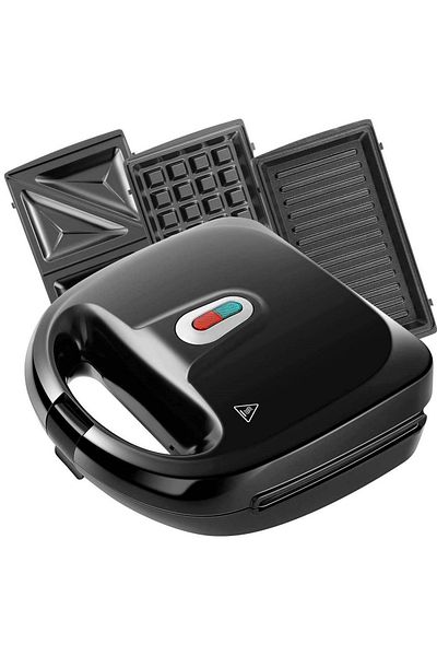 Sofia Concept Sandwich maker Rubik 30Jvul 3in1, 750W, 3 types of removable plates, waffles, grill, panini, black