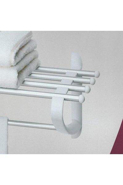 Generic Primanova Wall Mounted Sturdy High-Quality Aluminium Towel Holder Rack White and Silver