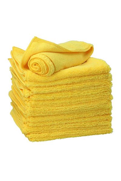 Generic ABSORBENT Solutions 12-Piece Microfiber Towel Set Yellow 11748.SW12D.28DI