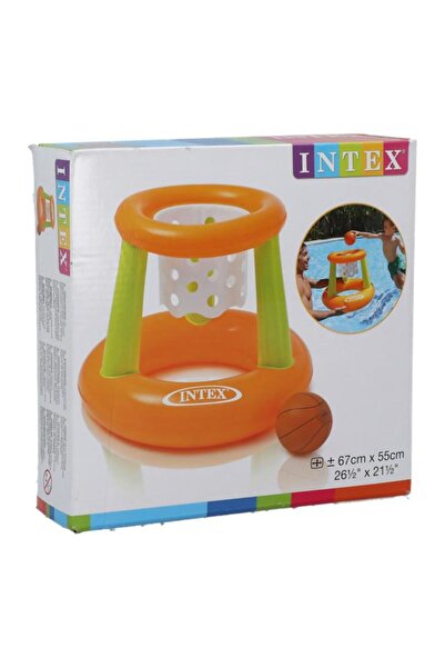 Generic INTEX Inflatable Swimming Floating Hoops for 3 Years & Above Orange and Green