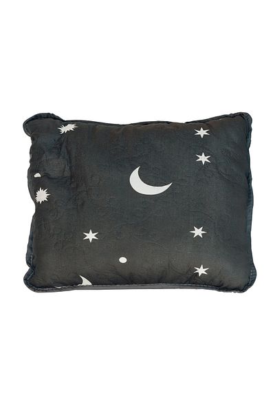 Coneltex "Moon and Stars" quilted pillow Coneltex, 50 x 70 cm, rectangular, siliconized fiber filling, gray