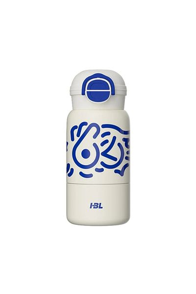 SKYDDAR INNOVATION Cană termos pentru copii, rezistentă la rugină și scurgeri, reutilizabilă, oțel inoxidabil, 520 ml, THM8 - Albă