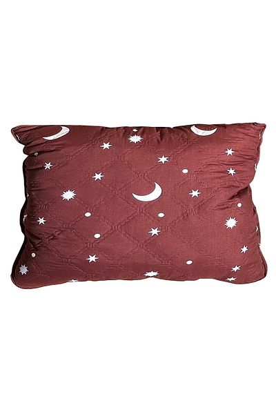 Coneltex "Moon and Stars" quilted pillow Coneltex, 50 x 70 cm, anti-allergic fiber filling, dark brown