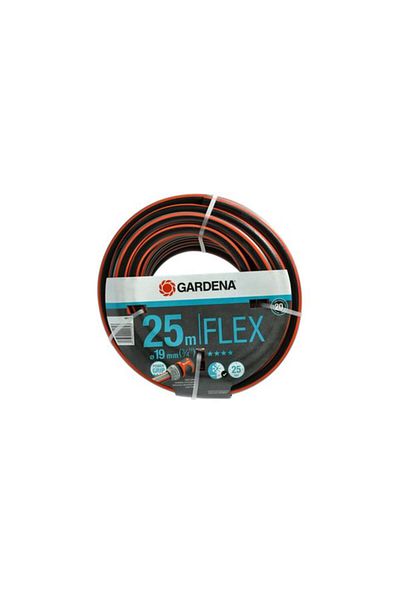 Generic خرطوم حديقة GARDENA Comfort Flex بدون وصلات، أسود وبرتقالي، 19 مم × 25 م، 18053-20.000.00