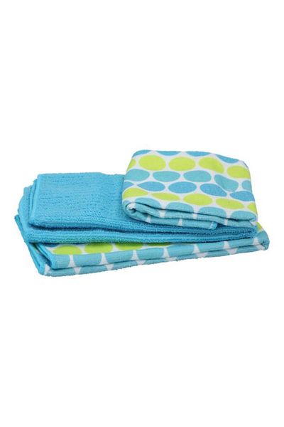 Generic HARMAN 3-Piece Dots Printed Ultra Absorbent Kitchen Towel Set Multicolor 40 x 48cm