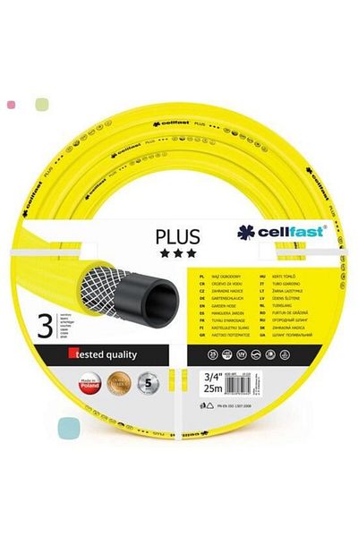 Cellfast Garden Hose, 3 Layers, 3/4", 25 M, Plus