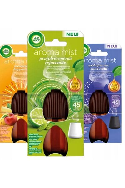 Air Wick Air Wick Aroma Mist Refills for Essential Oil Diffuser Happiness + Zen - 3 x 20ml