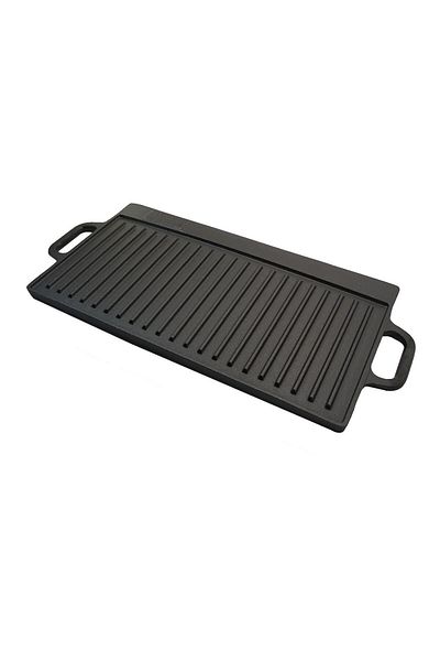Perfect Home Grill plate, cast iron, rectangular, 2 sides, 50x24 cm, Perfect Home