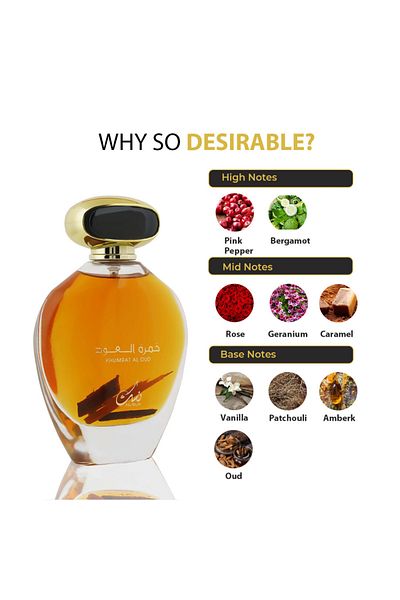Nusuk Khumrat Al Oud Perfume, Nusuk, eau de parfum 100 ml, men - inspired by Oud/ Mancera Rose Vanille