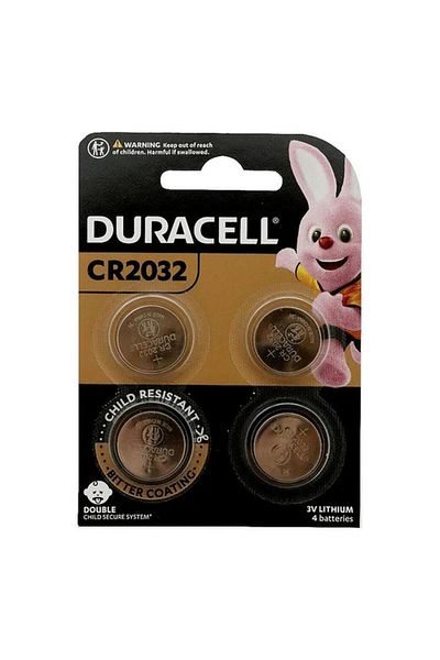 Generic بطارية دوراسيل CR2032 ليثيوم متعددة الأغراض ومتينة 3 فولت، 4 قطع، لون برونزي