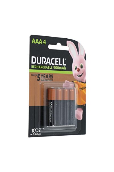 Generic Duracell 4-Piece Rechargeable AAA Battery Black and Copper 900mAh
