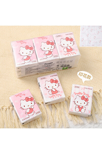 choice2 KT B 9pcs Hello Kitty Sanrio Tissue Pochacco Kawaii Cartoon Printed Handkerchief Cute Girl Portabl