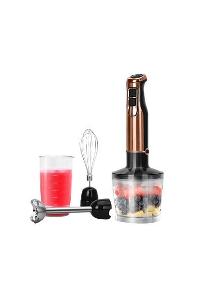 Sofia Concept Set Blender de mana 4 in 1 Mix Master 30XQB, Lama Otel inoxidabil, 1000W, 15000 Rpm/min, Rose Gold