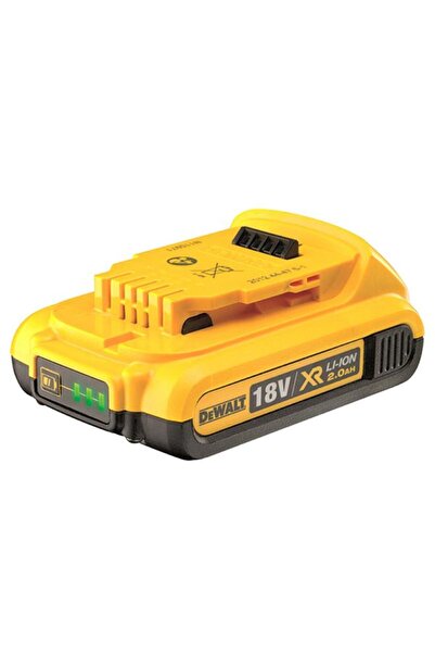 Generic بطارية دي والت اللاسلكية المنزلقة ليثيوم أيون 18 فولت 2.0 أمبير/ساعة، لون أصفر وأسود DCB183-XJ