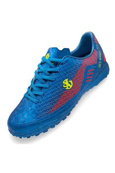 Sky Wing football boots, 9895 for synthetic turf, stitched toe 44 blue