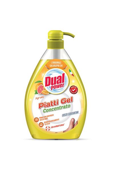 Dual Power Detergent de Vase Concentrat Dual Power cu Aroma de Citrice 1000ml