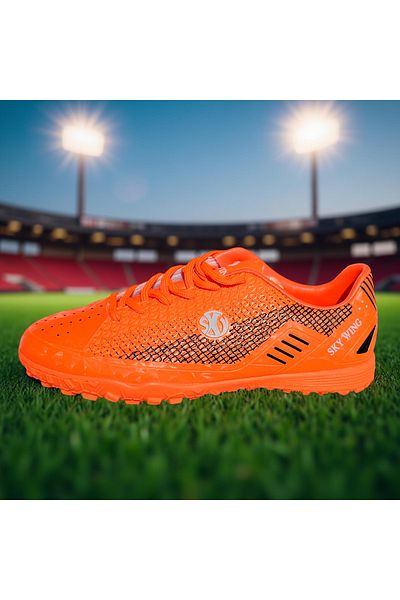 Sky Wing football boots, 9895 for synthetic turf, stitched toe 39 orange