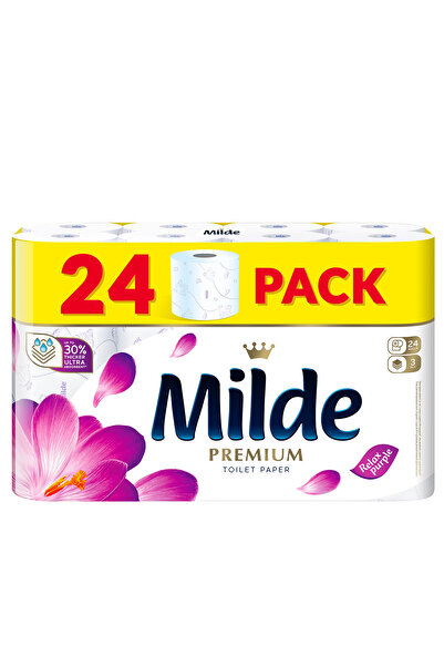 Milde Hartie igienica Milde Relax Purple, 3 straturi, 24 role