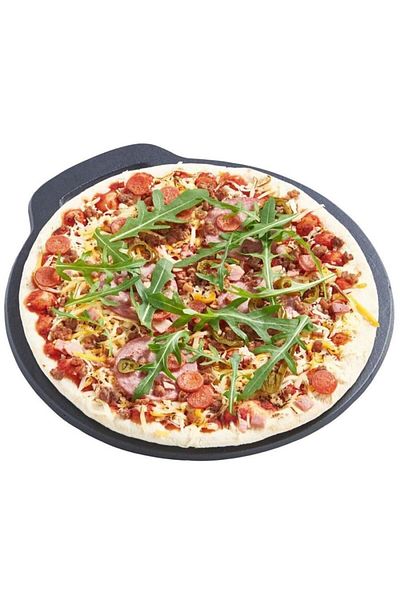Perfect Home Grill plate, cast iron, round, with handle, 30 cm, Perfect Home