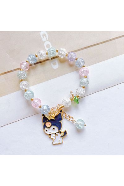 BANDAI 2 Sanrio Anime Melody Cinnamoroll Kuromi Cartoon Bracelets Women Chain Party Wedding Jewelry Holida.