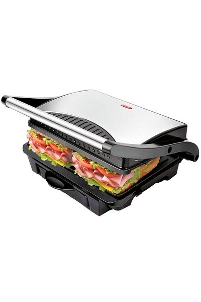 Sofia Concept Hett Multifunctional Grill 4 in 1, 1000W, Sandwich-maker, Toaster, Grill, Panini, Silver/Black