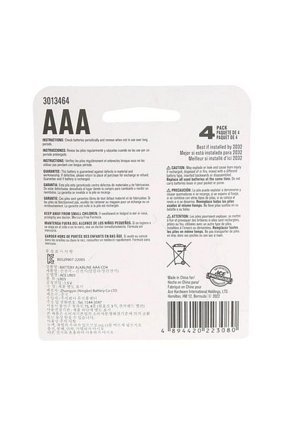 Generic مجموعة بطاريات قلوية AAA من ACE، مكونة من 4 قطع، لأجهزة ذات طاقة طويلة الأمد، باللونين الفضي والأحمر