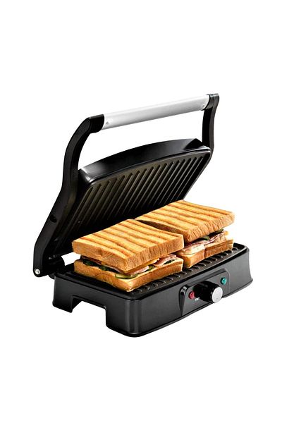 Sofia Concept Multifunctional grill 4 in 1 Hitte, 1500W, Removable tray, 180° opening, Thermostat, silver/black